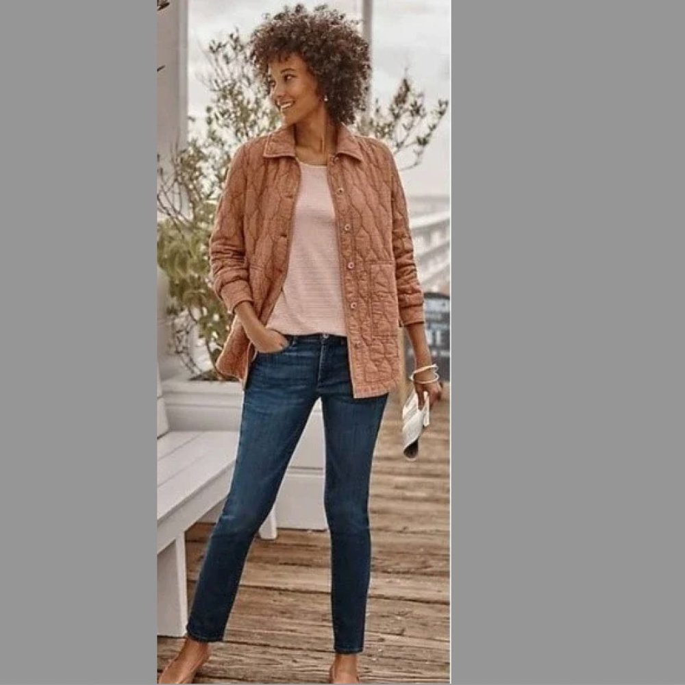 J Jill Slim Leg Authentic Fit Ankle Jeans Dark Wash - 10P